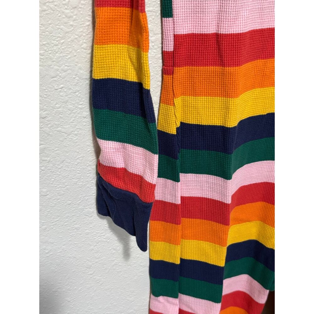 Men’s Women’s Old Navy Rainbow Pajamas One Piece Striped Union Suit Halloween, L - Picture 2 of 5